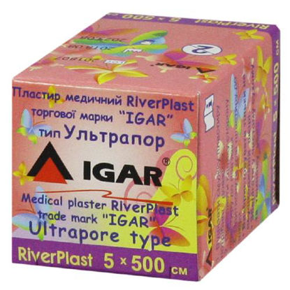 Світлина Пластир медичний Riverplast Igar (Ігар) 5 см х 500 см Ультрапор yа неткані основі